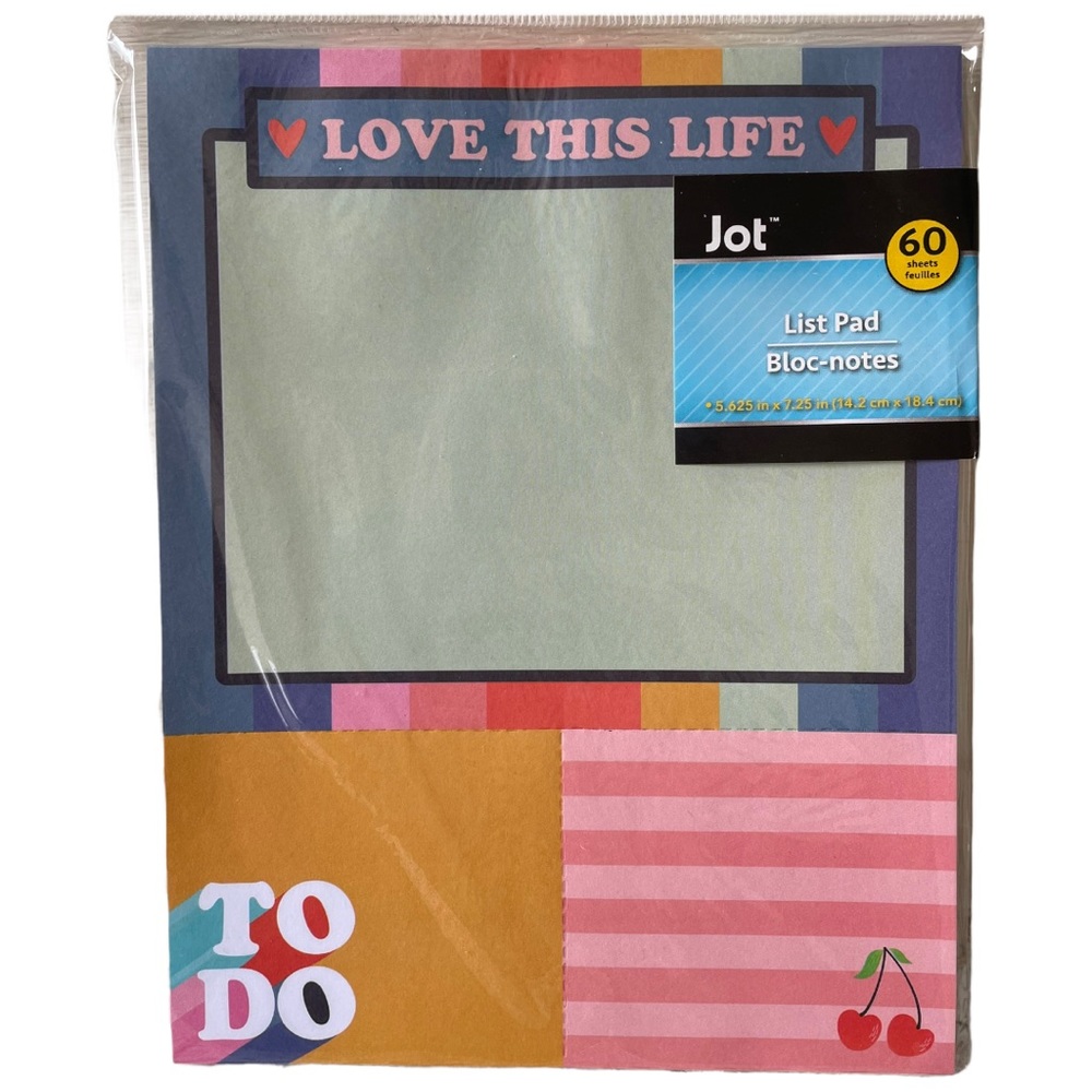 Jot 60 Sheet LOVE THIS LIFE List Pad Bloc-Notes NWT